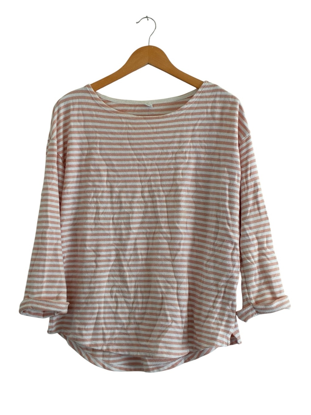 Old Navy | Striped crew neck cuffed sleeves cotton long sleeve t-shirt large